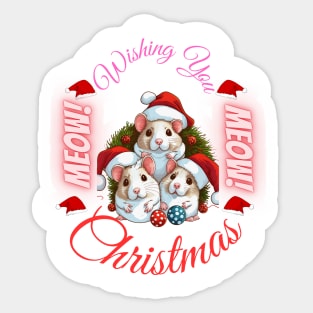 Wishing You A Merry Christmas Sticker